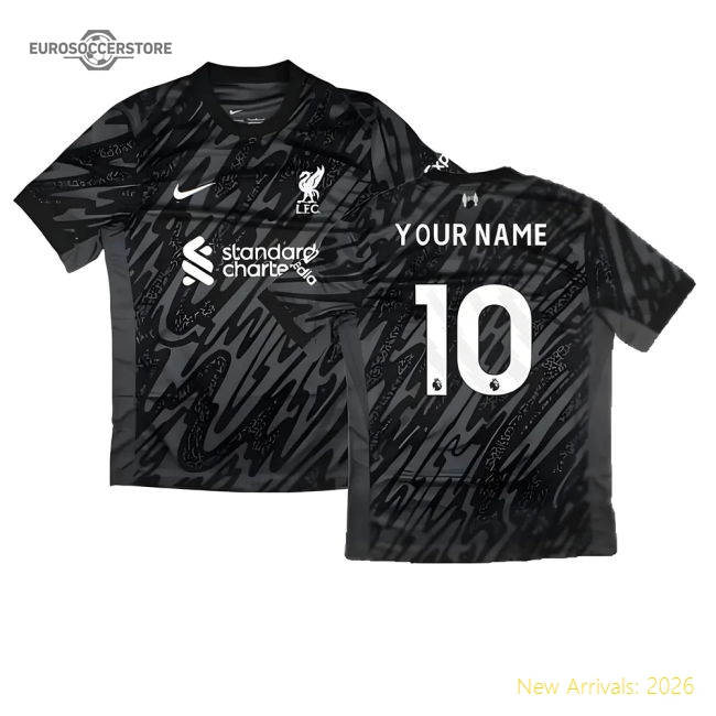 2024-2025 Liverpool Home Goalkeeper Shirt (Black) (Your Name)-Vantage Point Soccer