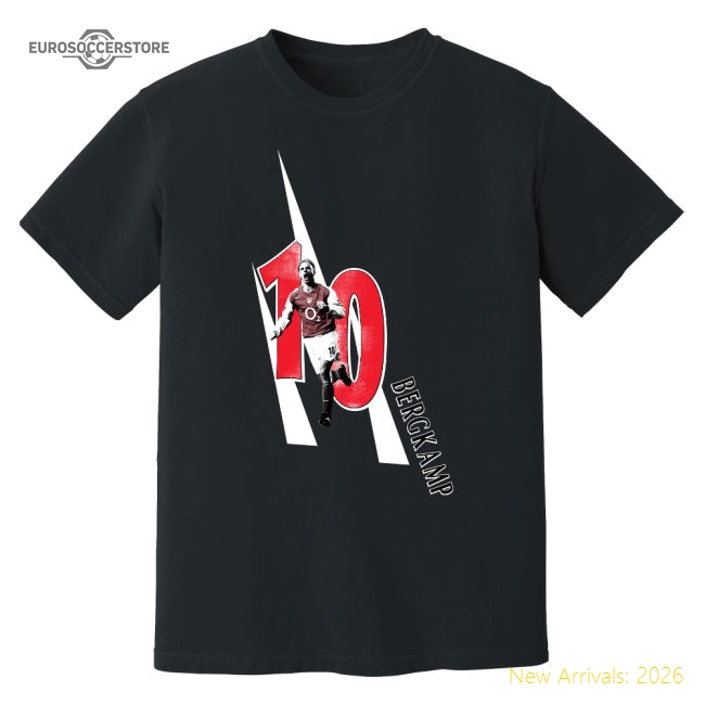 Dennis Bergkamp Arsenal Premier League Legend T-Shirt (Black)-Vantage Point Soccer