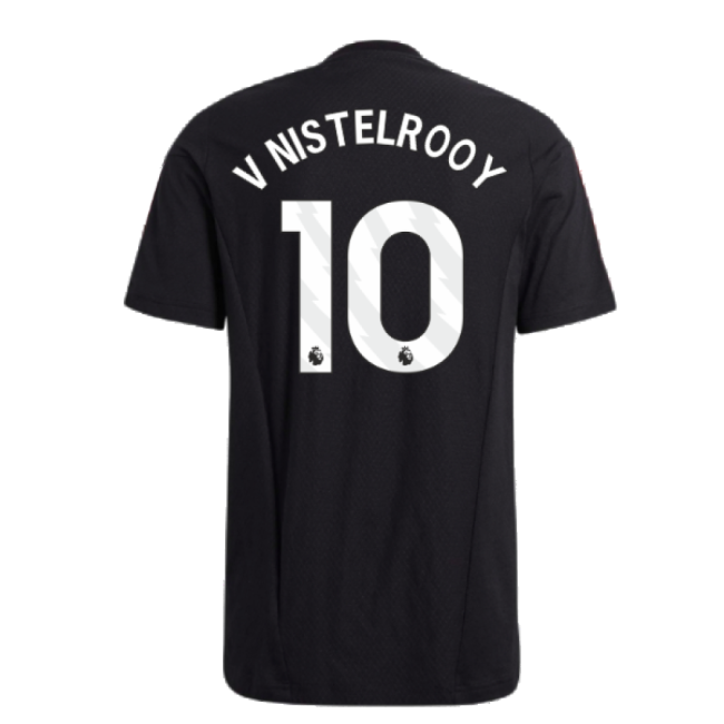2023-2024 Man Utd Training Tee (Black) (V Nistelrooy 10)-Vantage Point Soccer