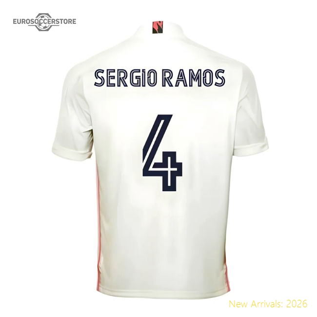 2020-2021 Real Madrid Adidas Home Football Shirt (SERGIO RAMOS 4)-Vantage Point Soccer