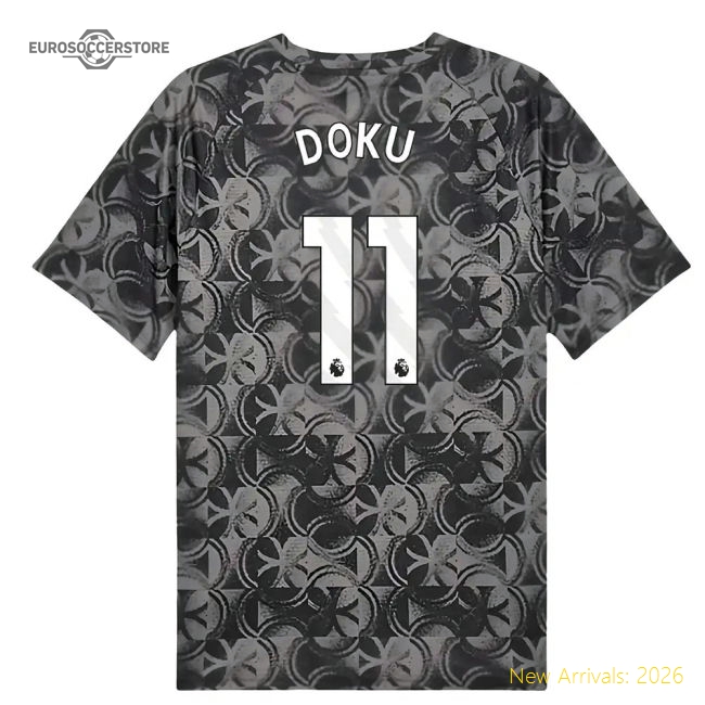 2025-2026 Man City Warm Up Jersey (Black) (Doku 11)-Vantage Point Soccer