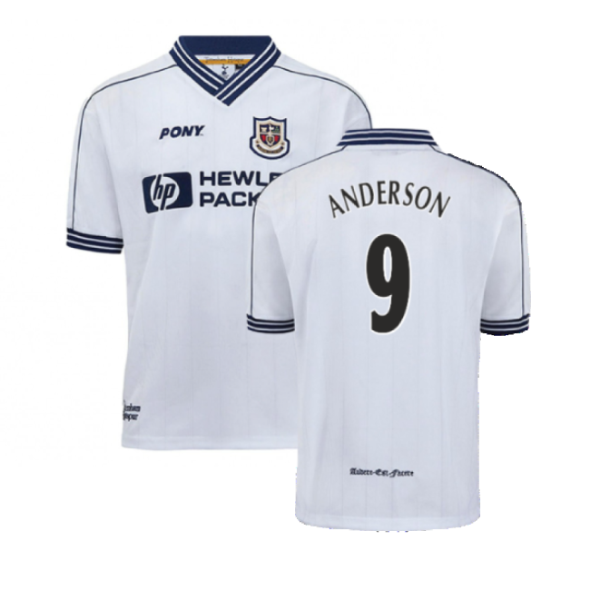1997-1999 Tottenham Home Pony Retro Shirt (Anderson 9)-Vantage Point Soccer