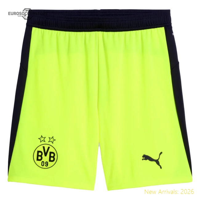 2025-2026 Borussia Dortmund Away Shorts (Yellow)-Vantage Point Soccer