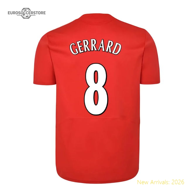 Liverpool FC 2005 Champions League Final Shirt (GERRARD 8)-Vantage Point Soccer