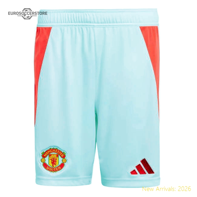 2024-2025 Man Utd Home Shorts (White) - Kids-Vantage Point Soccer