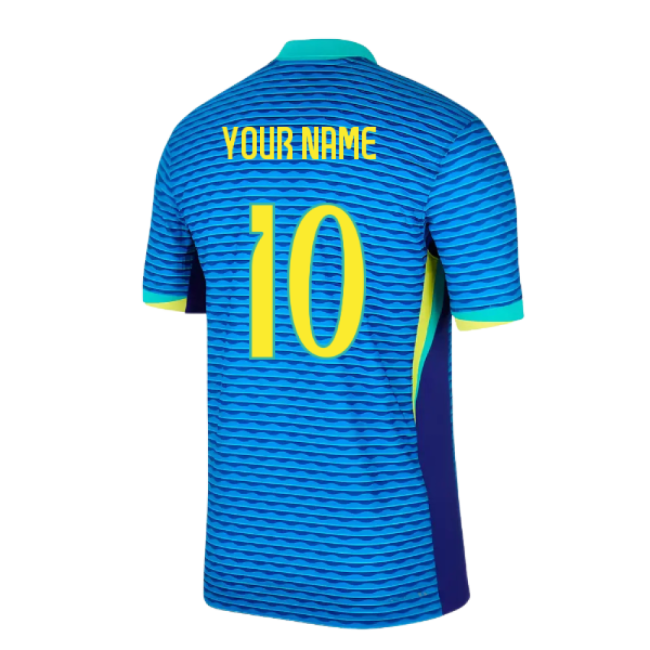 2024-2025 Brazil Away Dri-Fit ADV Match Shirt (Your Name)-Vantage Point Soccer