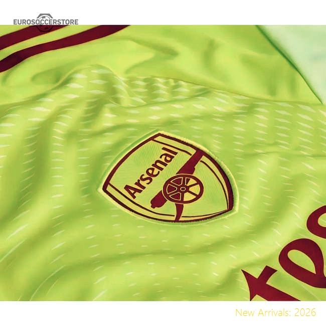 2025-2026 Arsenal Home Goalkeeper Shirt (Yellow)-Vantage Point Soccer