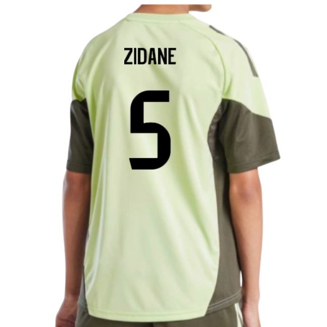 2025-2026 Real Madrid Training Jersey (Almost Lime) - Kids (Zidane 5)-Vantage Point Soccer