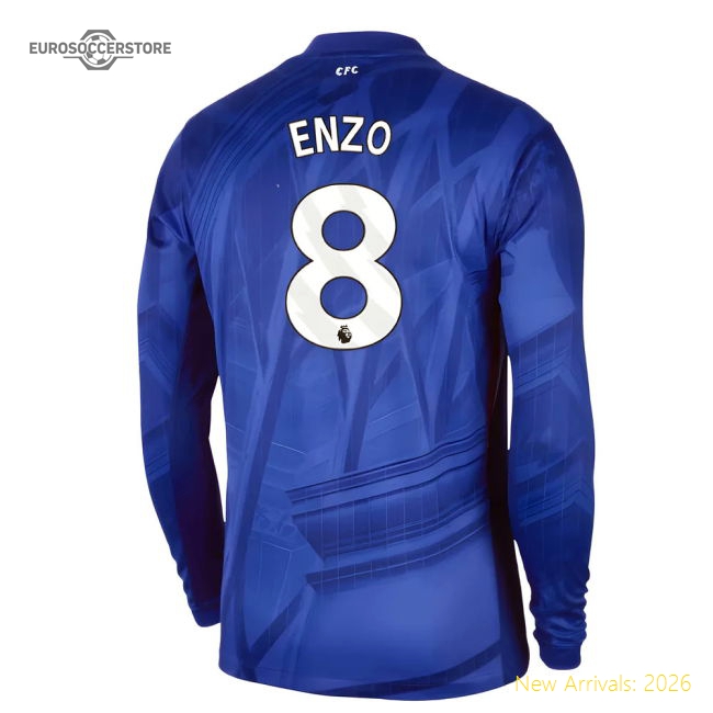 2025-2026 Chelsea Home Long Sleeve Shirt (Enzo 8)-Vantage Point Soccer