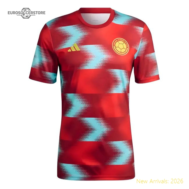 2022-2023 Colombia Pre-Match Shirt (Red)-Vantage Point Soccer