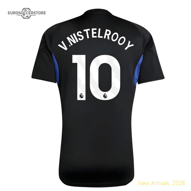 2025-2026 Man Utd EU Training Jersey (Black) - Kids (V.Nistelrooy 10)-Vantage Point Soccer