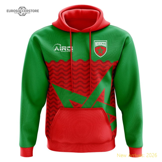 2025-2026 Morocco Home Concept Football Hoody (Kids)-Vantage Point Soccer