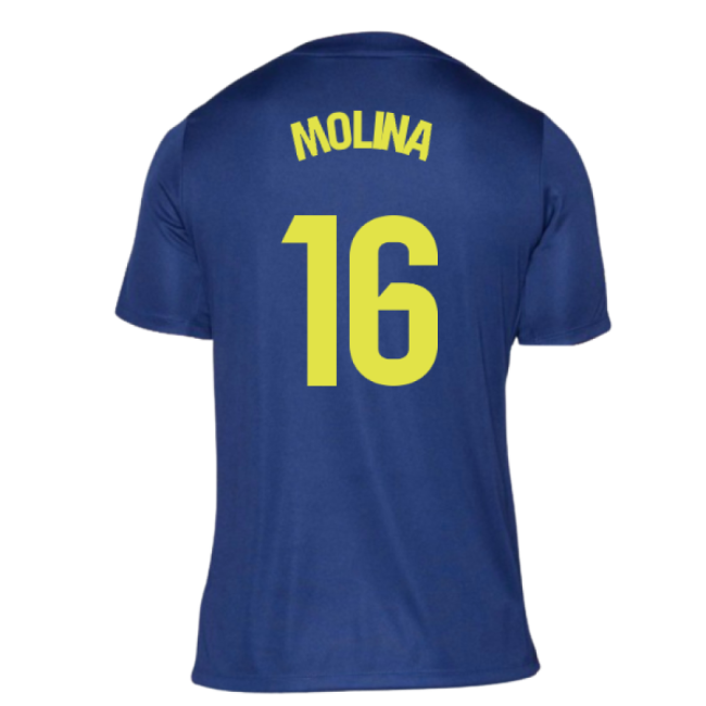 2025-2026 Atletico Madrid Pre-Match Shirt (Blue-Yellow) (Molina 16)-Vantage Point Soccer