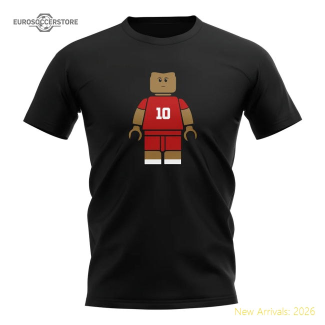 John Barnes Liverpool Brick Footballer T-Shirt (Black)-Vantage Point Soccer