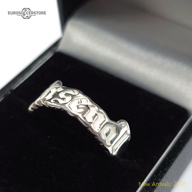 Arsenal FC Sterling Silver Text Ring - U-Vantage Point Soccer