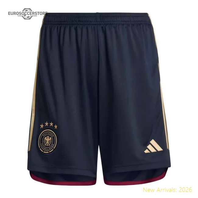 2022-2023 Germany Away Shorts (Black) - Kids-Vantage Point Soccer