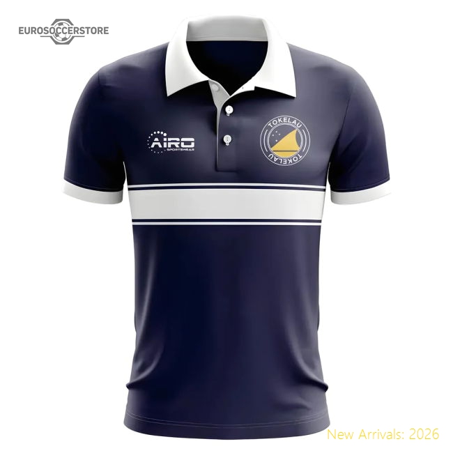 Tokelau Concept Stripe Polo Shirt (Navy)-Vantage Point Soccer