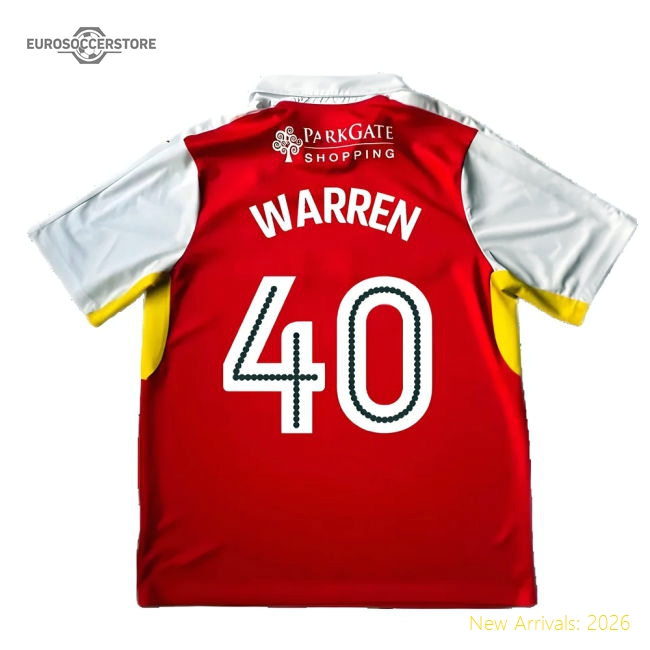 Rotherham 2016-17 Home Shirt ((Good) XL) (Warren 40)-Vantage Point Soccer