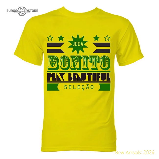 Brazil Joga Bonito T-Shirt (Yellow)-Vantage Point Soccer
