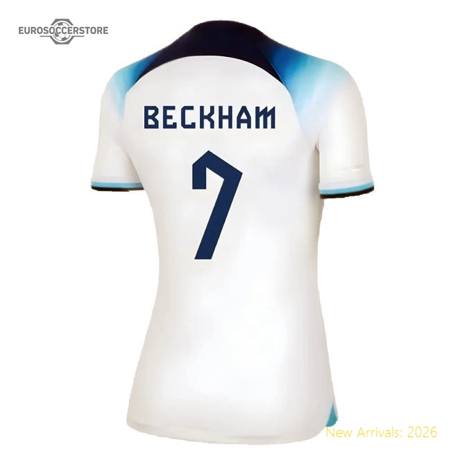 2022-2023 England Home Shirt (Ladies) (Beckham 7)-Vantage Point Soccer