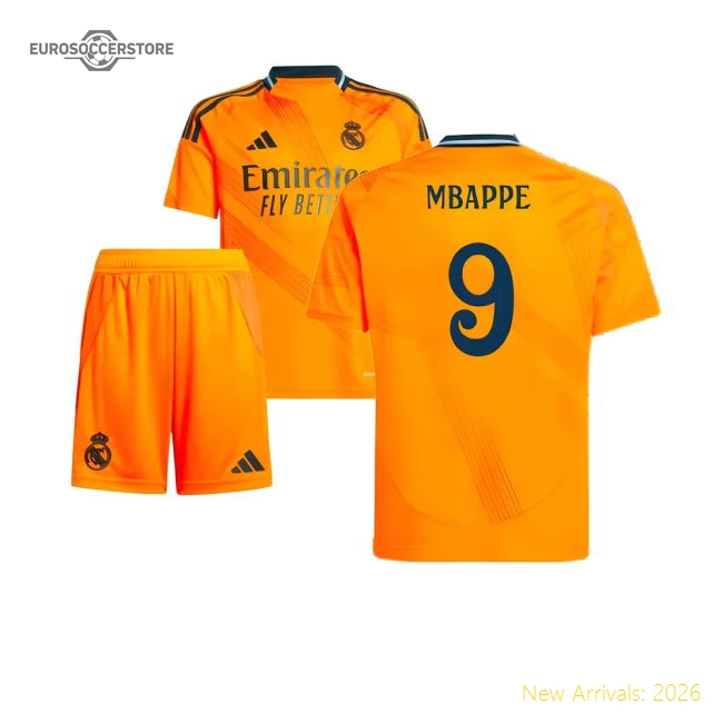 2024-2025 Real Madrid Away Youth Kit (Mbappe 9)-Vantage Point Soccer