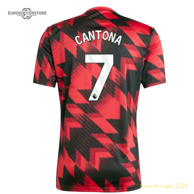 2025-2026 Man Utd Pre-Match Shirt (Red) (Cantona 7)-Vantage Point Soccer