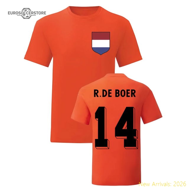 Ronald De Boer Holland National Hero Tee\'s (Orange)-Vantage Point Soccer