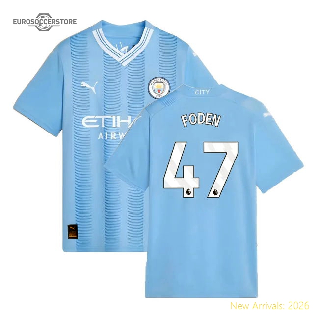 2023-2024 Man City Home Shirt (Kids) (FODEN 47)-Vantage Point Soccer