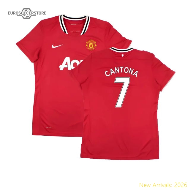 Manchester United 2011-12 Home Shirt (Women\'s) ((Very Good) M) (CANTONA 7)-Vantage Point Soccer