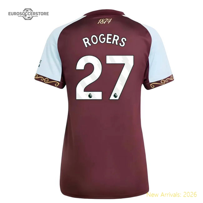 2025-2026 Aston Villa Home Shirt (Womens) (Rogers 27)-Vantage Point Soccer
