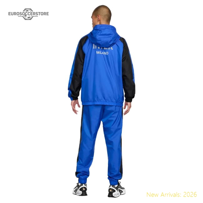 2024-2025 Inter Milan Home Hooded Woven Tracksuit (Blue)-Vantage Point Soccer