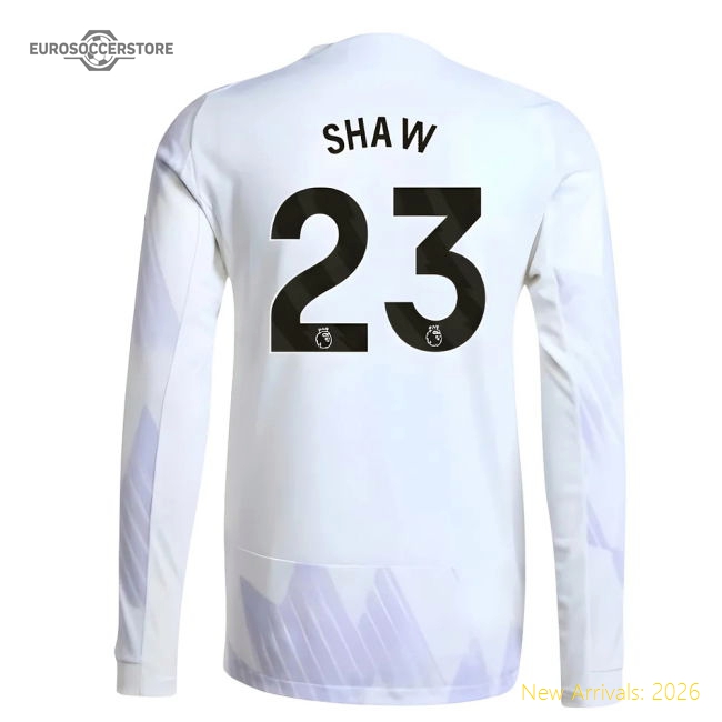 2025-2026 Man Utd Authentic Long Sleeve Away Shirt (Shaw 23)-Vantage Point Soccer