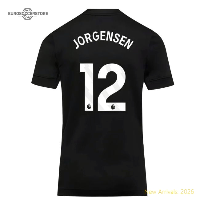 2025-2026 Chelsea Home Goalkeeper Shirt (Black) - Kids (Jorgensen 12)-Vantage Point Soccer