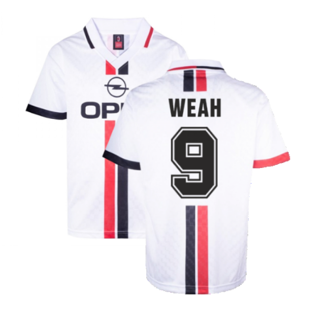 AC Milan 1996 Away Retro Shirt (Weah 9)-Vantage Point Soccer