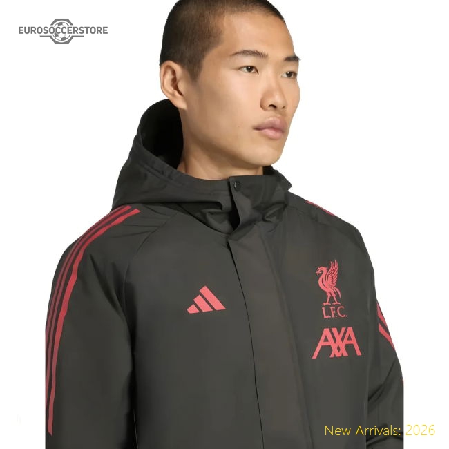 2025-2026 Liverpool Parka Jacket (Black)-Vantage Point Soccer
