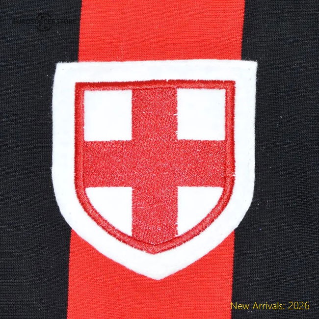 AC Milan 1930s-40s Retro Football Shirt-Vantage Point Soccer