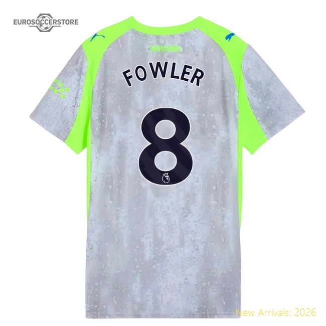 2025-2026 Man City Third Shirt (Womens) (Fowler 8)-Vantage Point Soccer