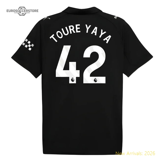 2025-2026 Man City Away Shirt (Toure Yaya 42)-Vantage Point Soccer