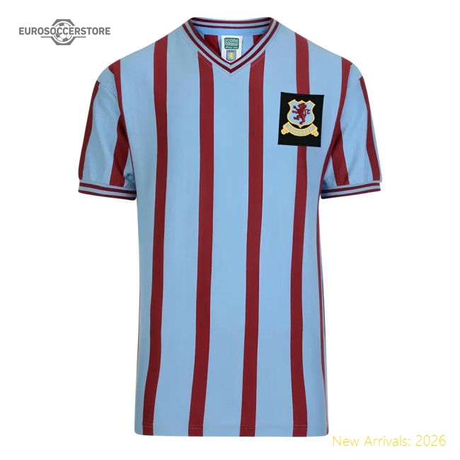 Score Draw Aston Villa 1957 FA Cup Final Retro Football Shirt-Vantage Point Soccer
