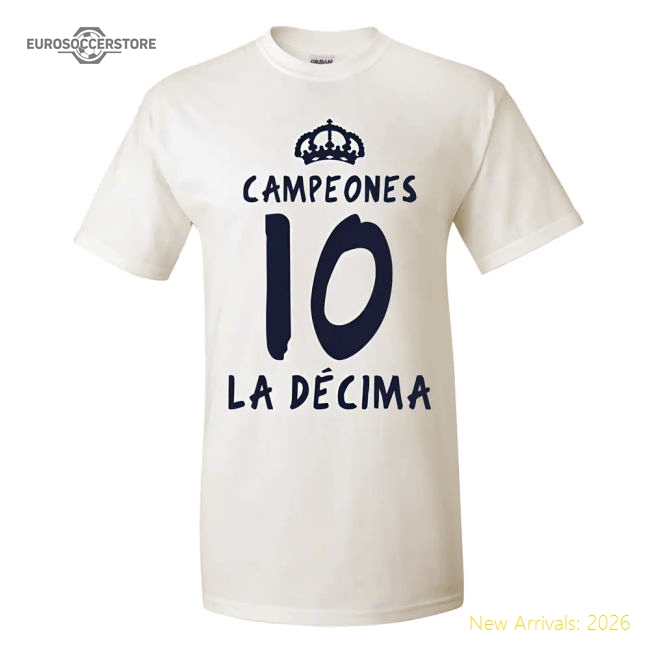 Real Madrid La Decima T-Shirt (White)-Vantage Point Soccer