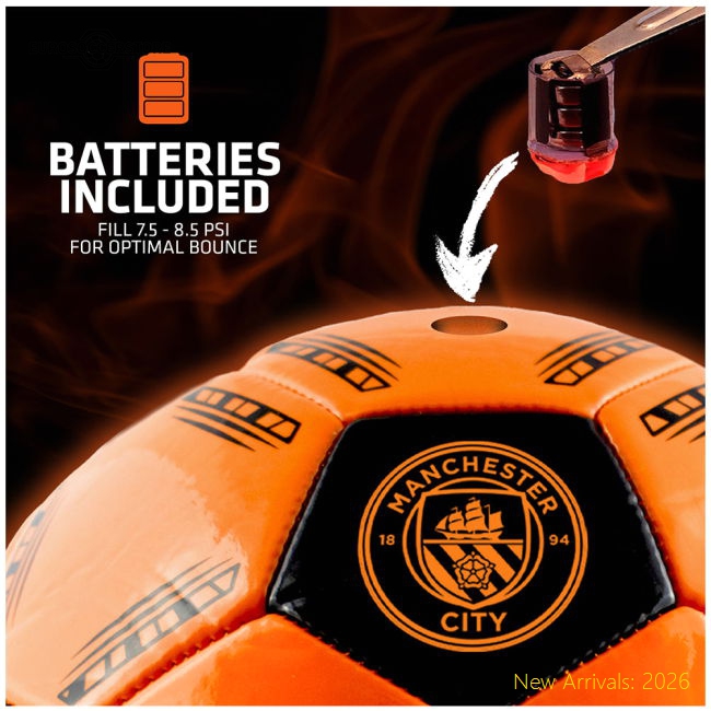 Manchester City FC LED Glow Football-Vantage Point Soccer