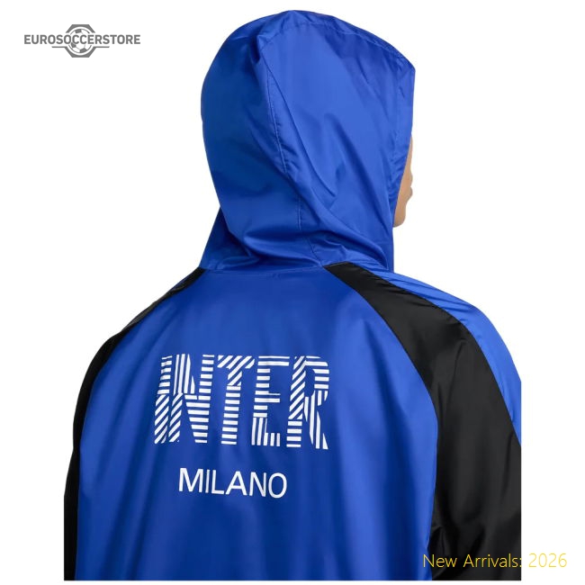 2024-2025 Inter Milan Home Hooded Woven Tracksuit (Blue)-Vantage Point Soccer