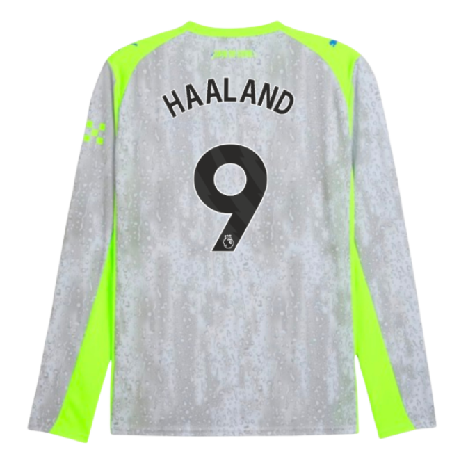 2025-2026 Man City Long Sleeve Third Shirt (Haaland 9)-Vantage Point Soccer