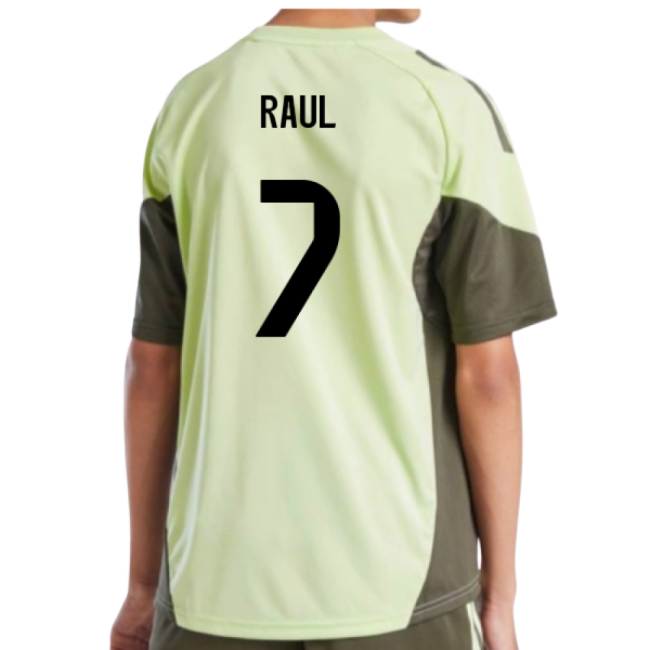 2025-2026 Real Madrid Training Jersey (Almost Lime) - Kids (Raul 7)-Vantage Point Soccer