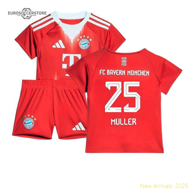 2025-2026 Bayern Munich Home Baby Kit (Muller 25)-Vantage Point Soccer