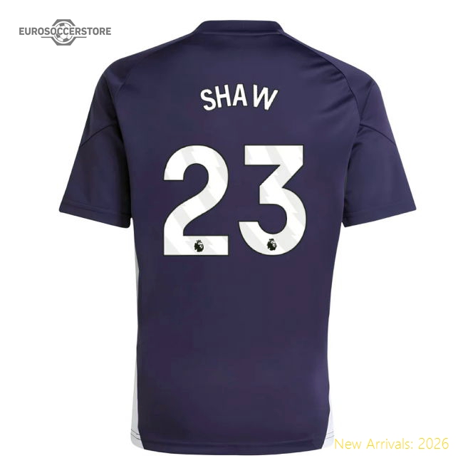 2025-2026 Man Utd Training Jersey (Aurora Plum) - Kids (Shaw 23)-Vantage Point Soccer