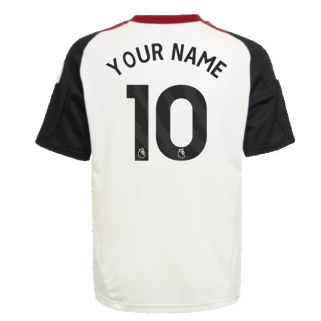 2024-2025 Man Utd Training Jersey (Off White) - Kids (Your Name)-Vantage Point Soccer