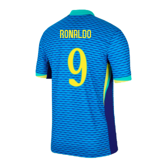 2024-2025 Brazil Away Dri-Fit ADV Match Shirt (Ronaldo 9)-Vantage Point Soccer
