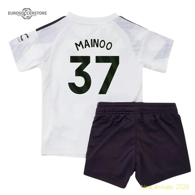 2025-2026 Man Utd Away Baby Kit (Mainoo 37)-Vantage Point Soccer