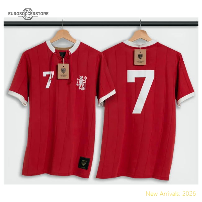 Manchester Ronaldo Retro Shirt with Laces The Devil-Vantage Point Soccer